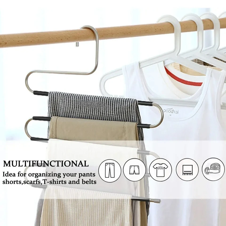 Multi-Layer S-Shaped Pants Hanger