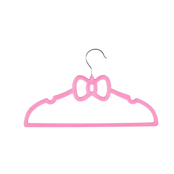 Bow Decor Non-Slip Velvet Hangers