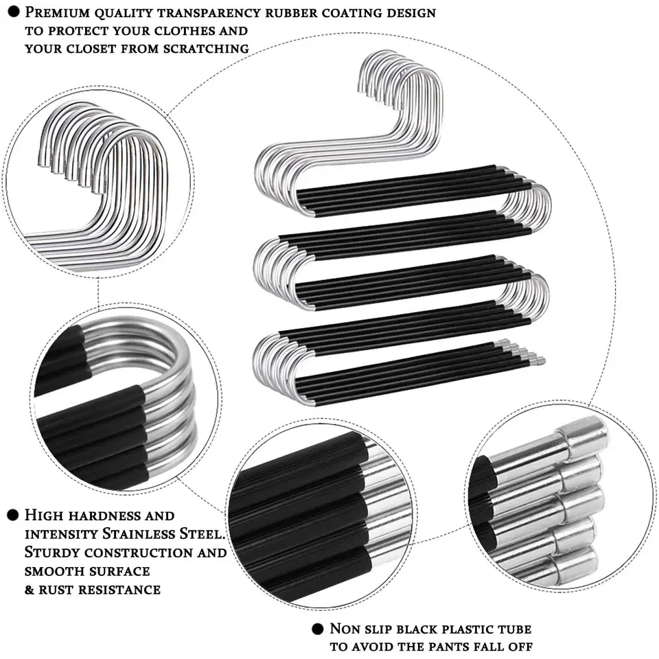 Multi-Layer S-Shaped Pants Hanger