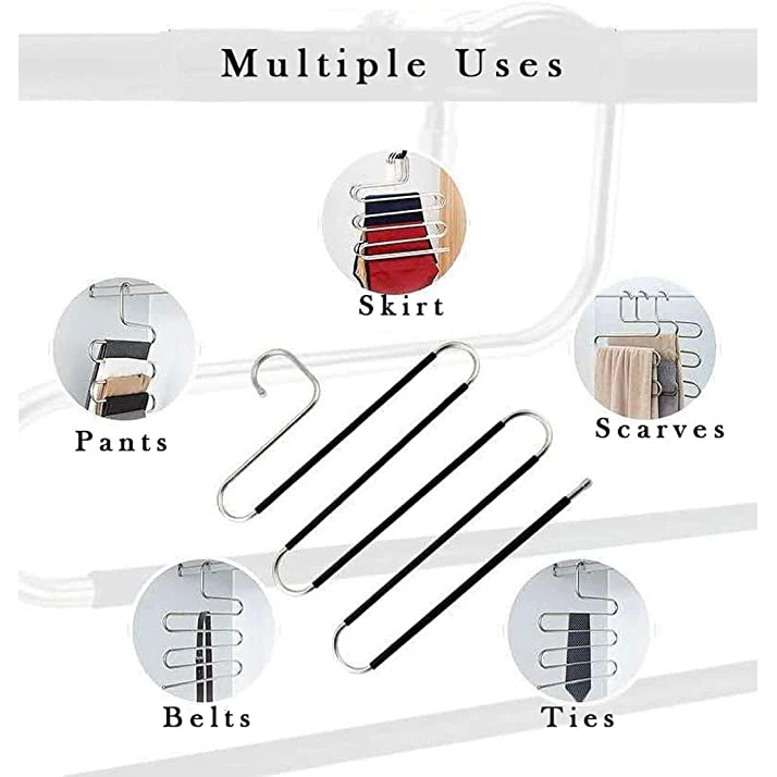 Multi-Layer S-Shaped Pants Hanger