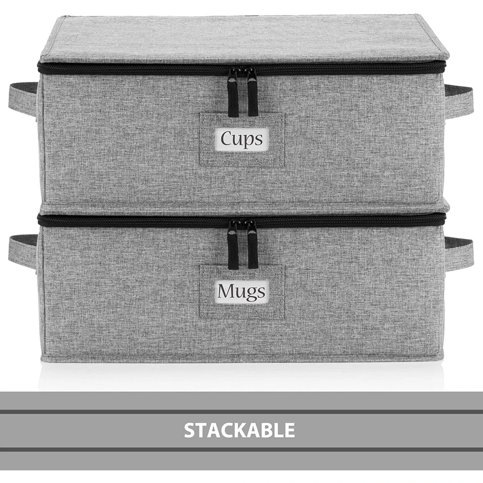 12-Grid Mosaic Cup Storage Box