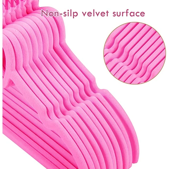 Bow Decor Non-Slip Velvet Hangers