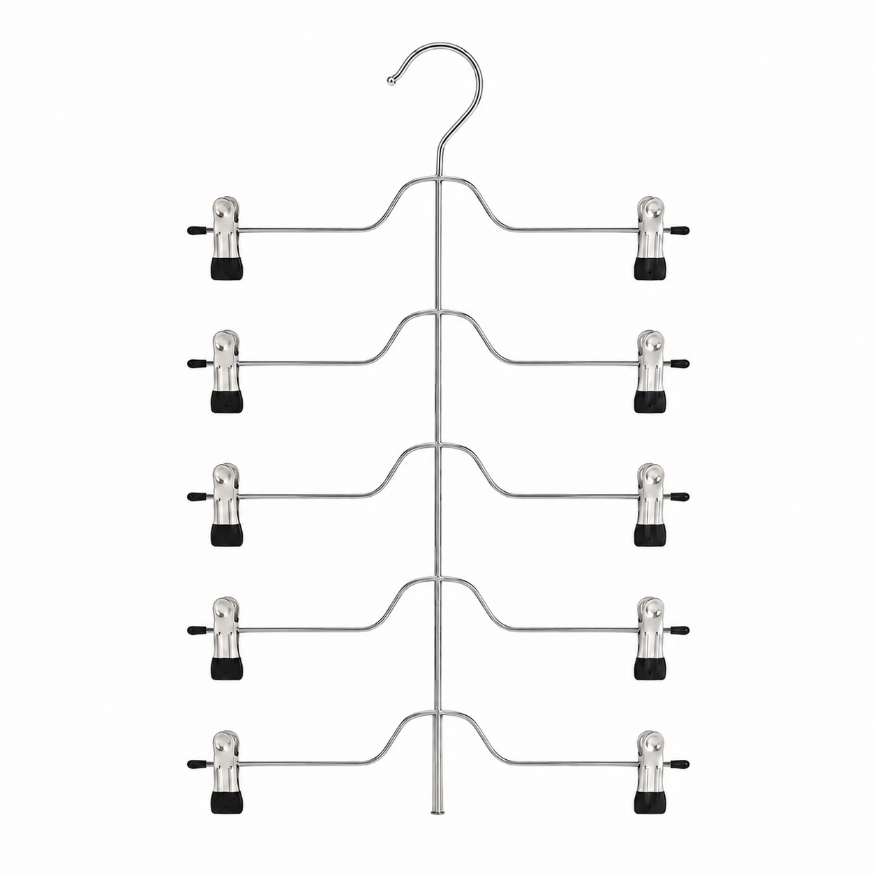 Five-Tier Clip-Style Multi-Layer Trouser and Skirt Hanger