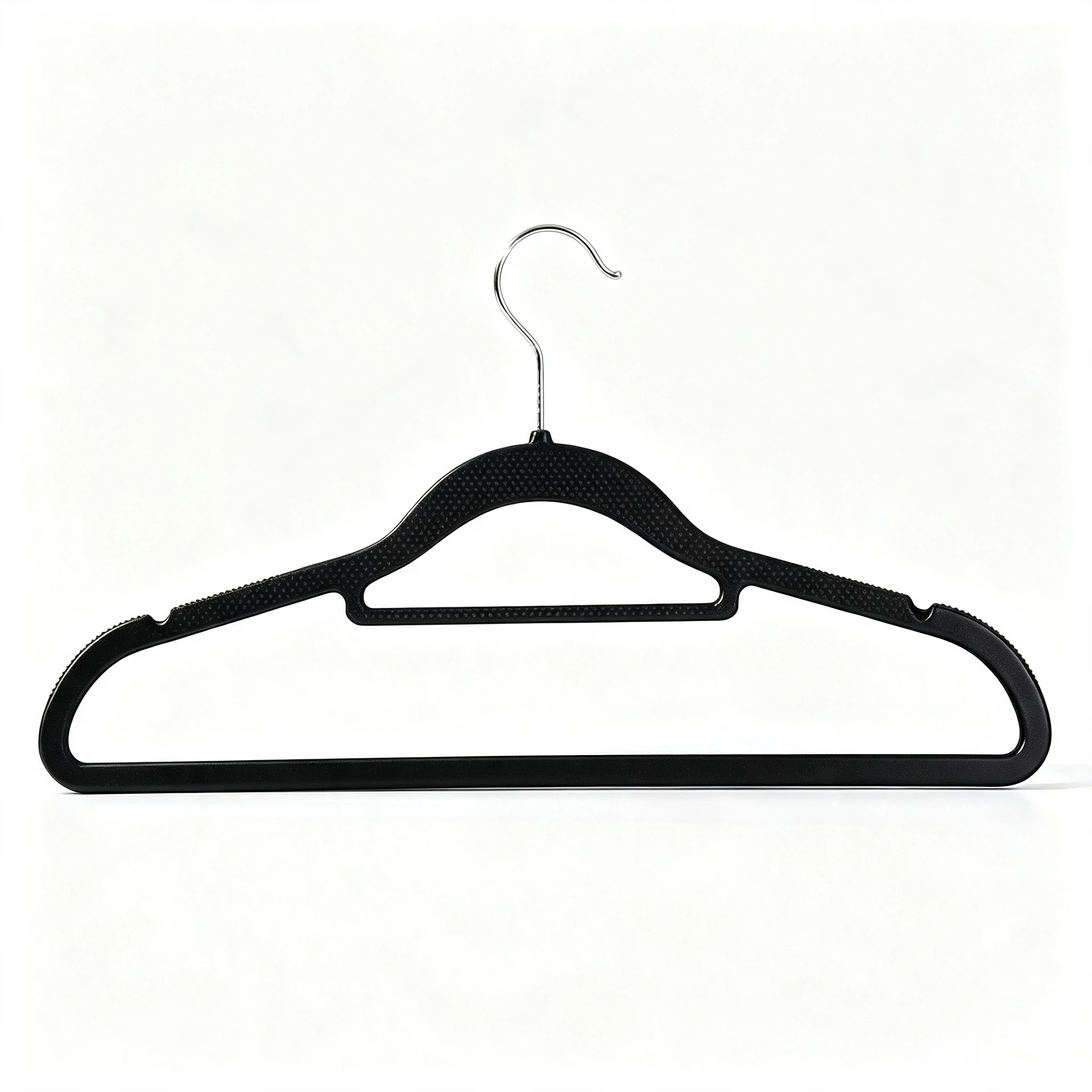 One-Piece Plastic Hanger with Granular Anti-Slip Texture