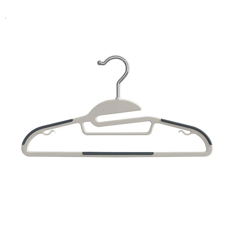 Two-Tone Striped Non-Slip Wet-and-Dry Plastic Hanger