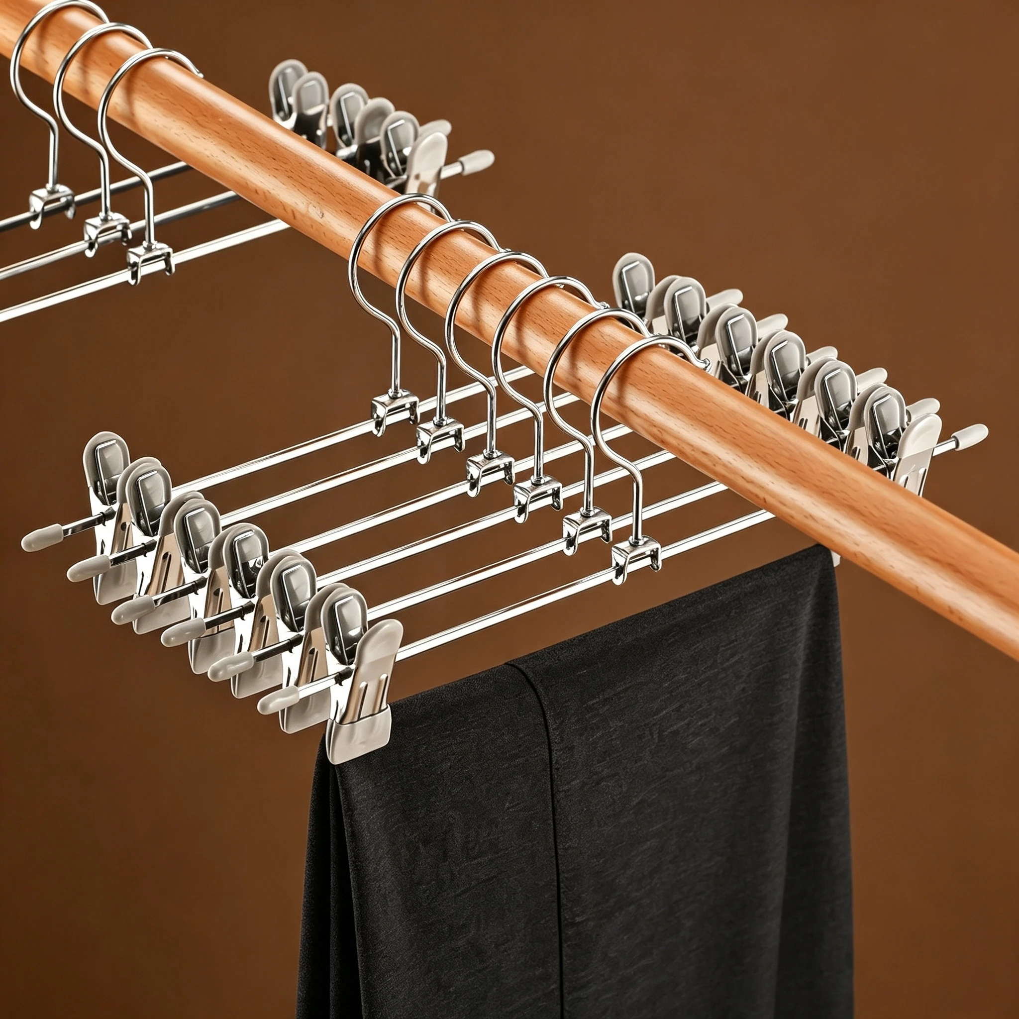 Metal Telescopic Clip Trouser Hanger