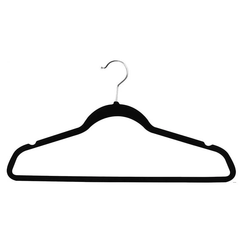 Classic Flocked Hanger with Lower Bar