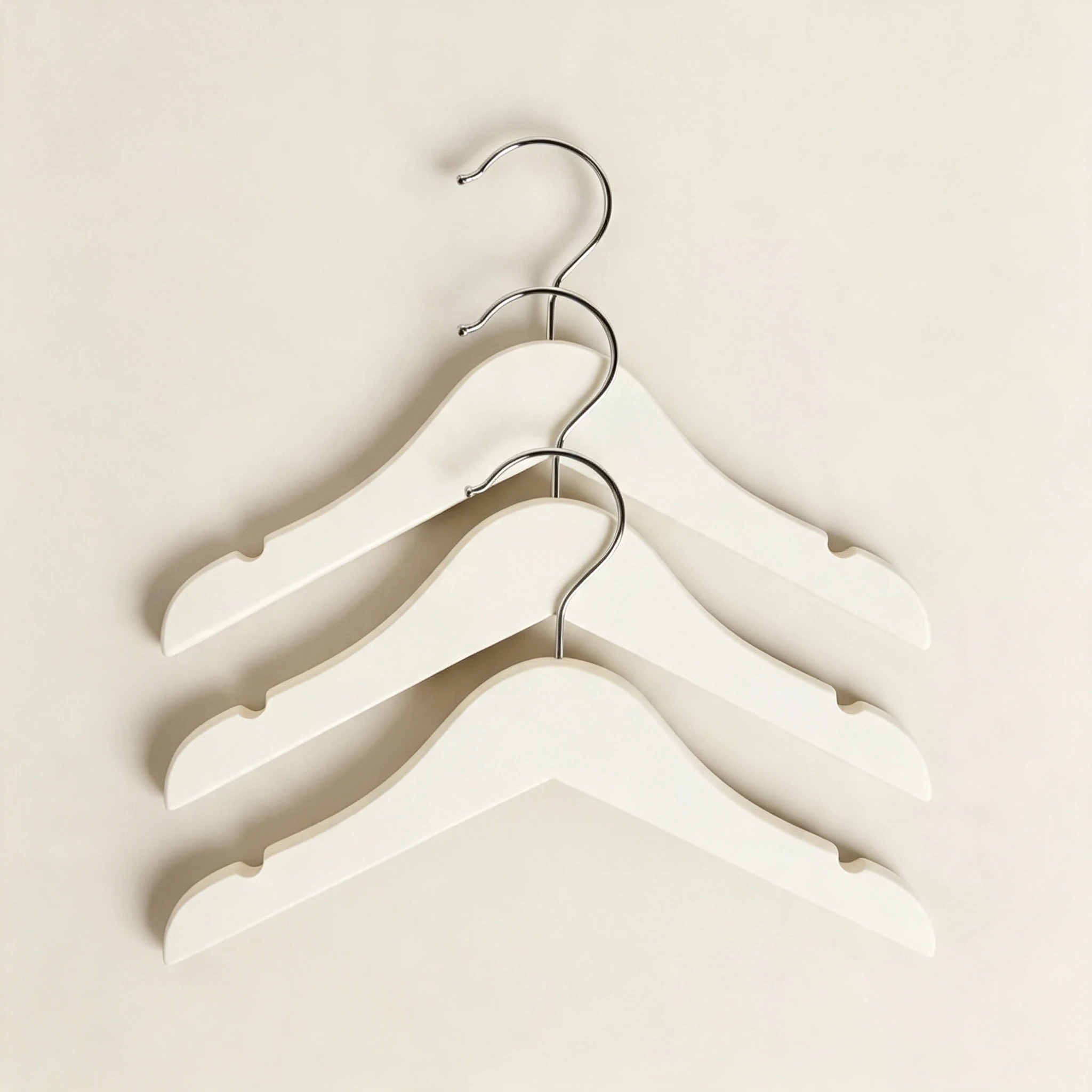 White Lacquered Solid Wood Hanger