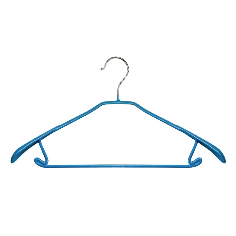 Wide-Shoulder Non-Slip Dip-Coated Hanger (with Lower Bar)