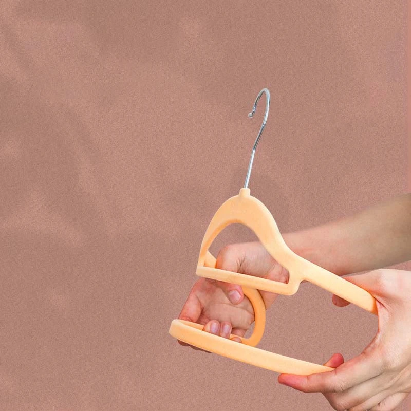 Multi-Function Flocked Hanger with Bars