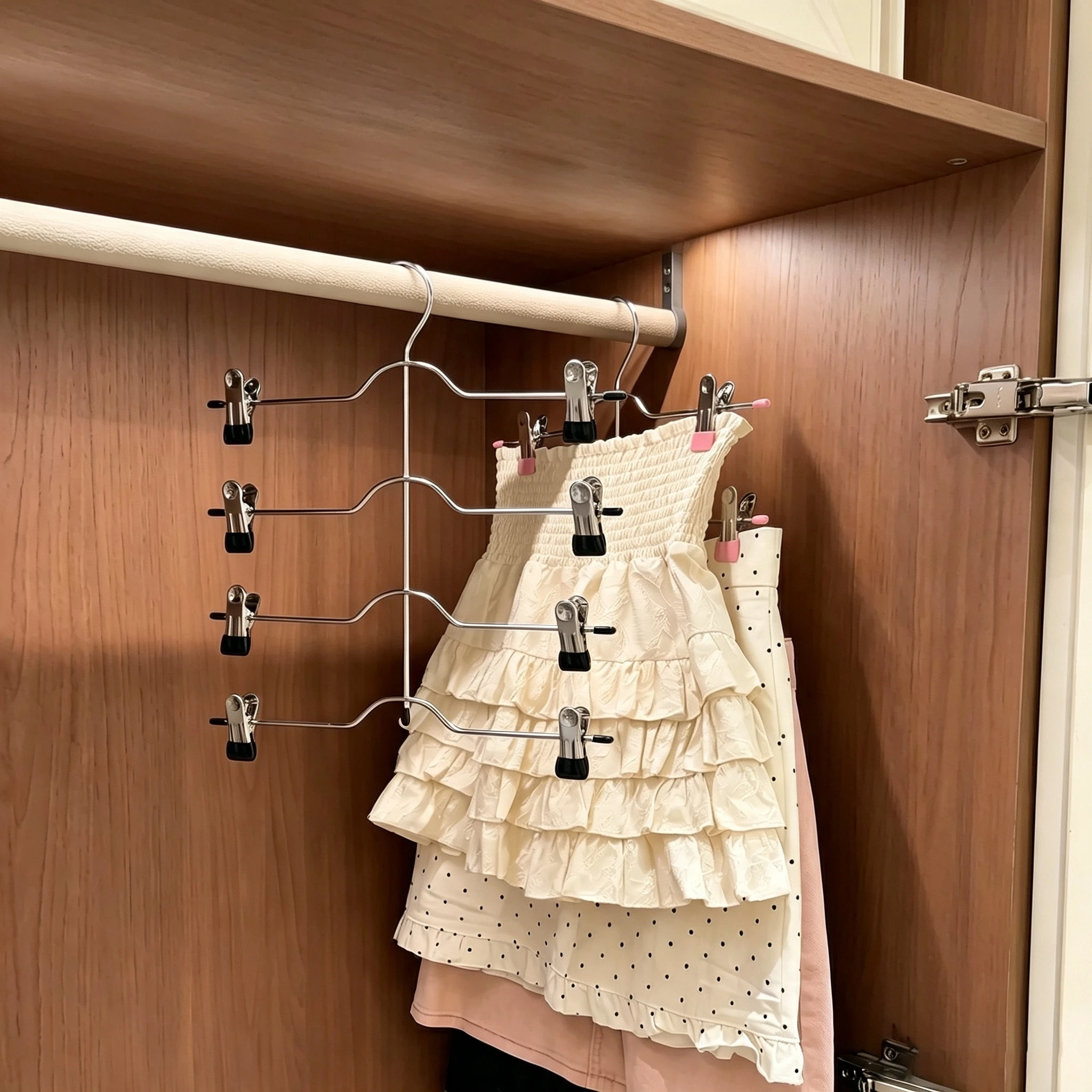 Five-Tier Clip-Style Multi-Layer Trouser and Skirt Hanger