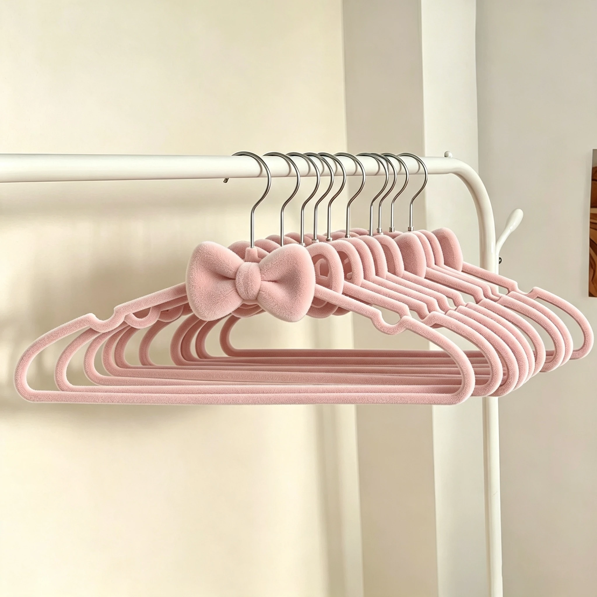 Bowknot-Shaped Flocked Hanger
