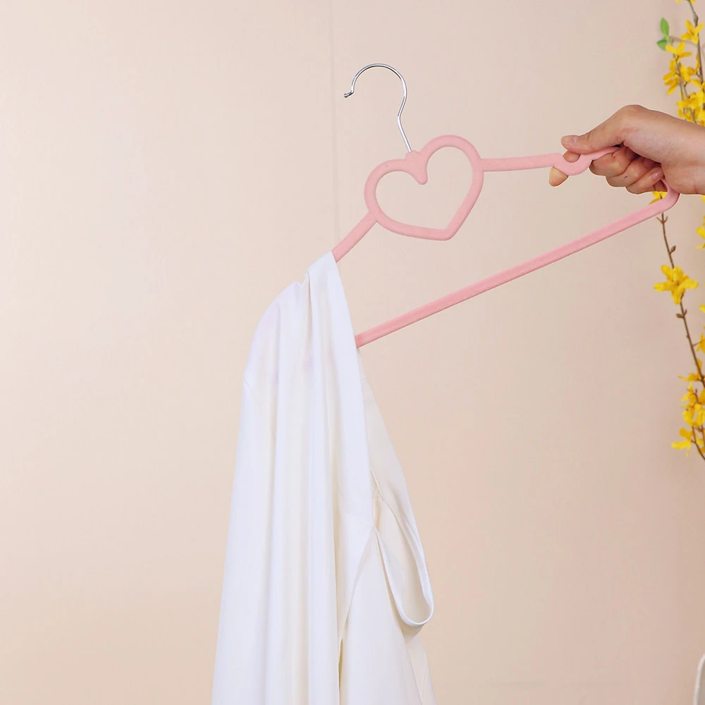 Heart-Shaped Flocked Hanger