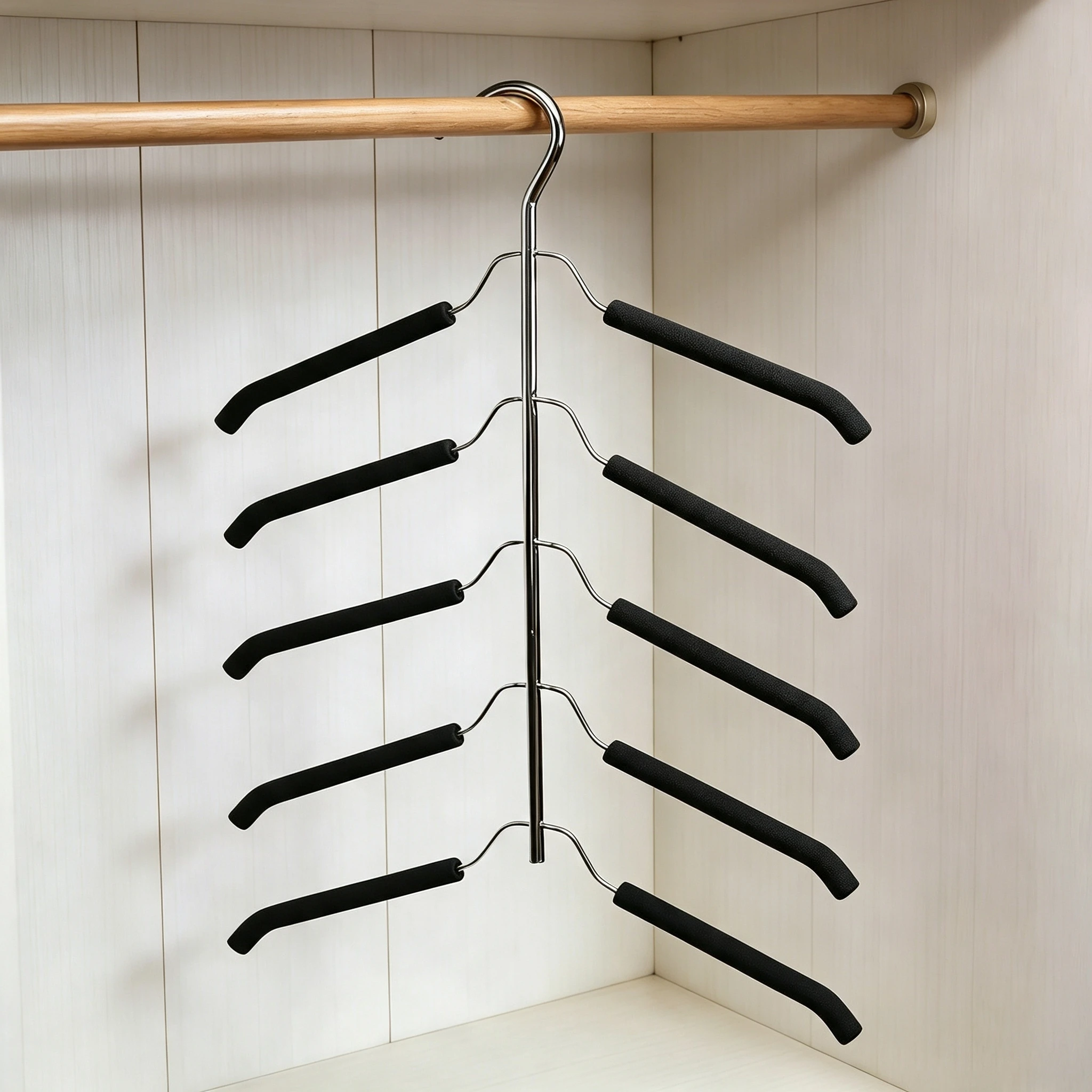 Five-Tier Sponge Non-Slip Multi-Layer Top Hanger