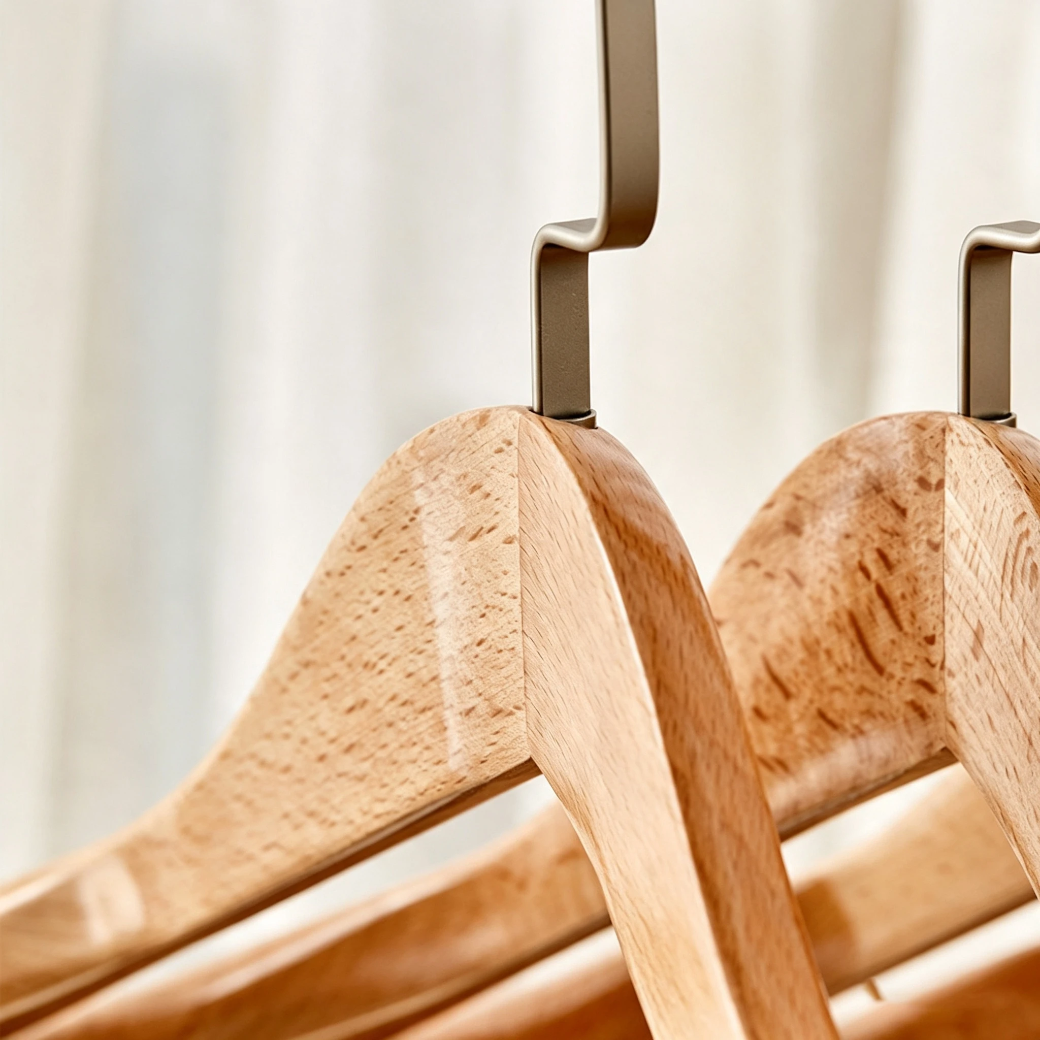 Natural Smooth Wide-Shoulder Solid Wood Hanger
