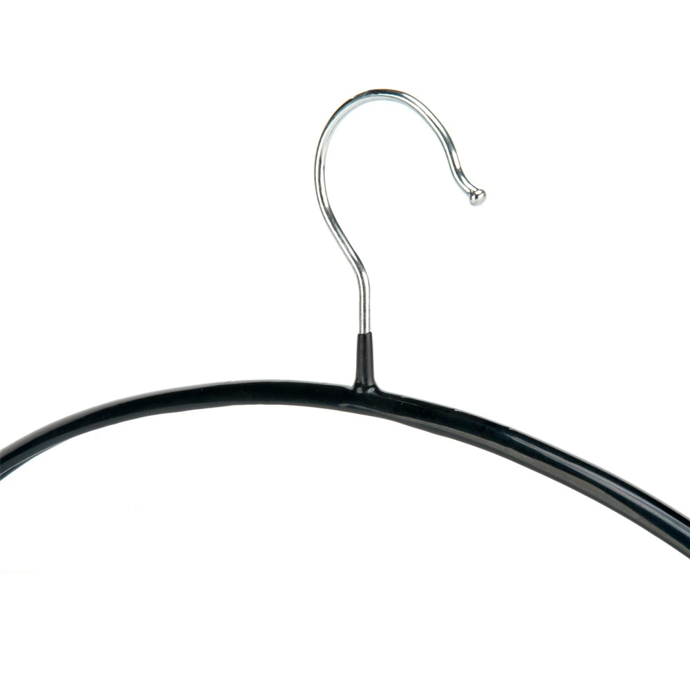 Curved Wide-Shoulder Seamless Dip-Coated Hanger (with Lower Bar)