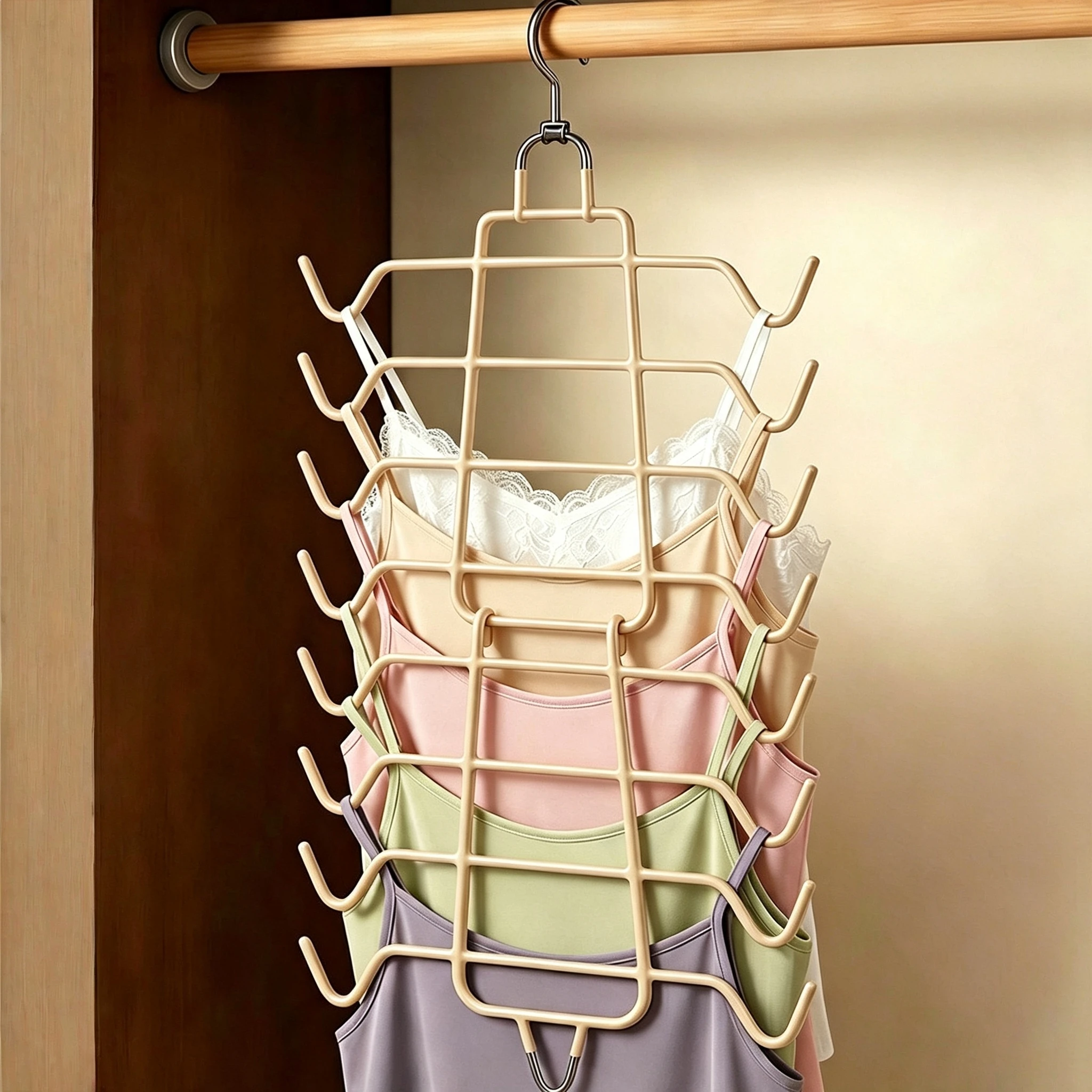 Multi-Layer Fishbone Underwear and Camisole Hanger
