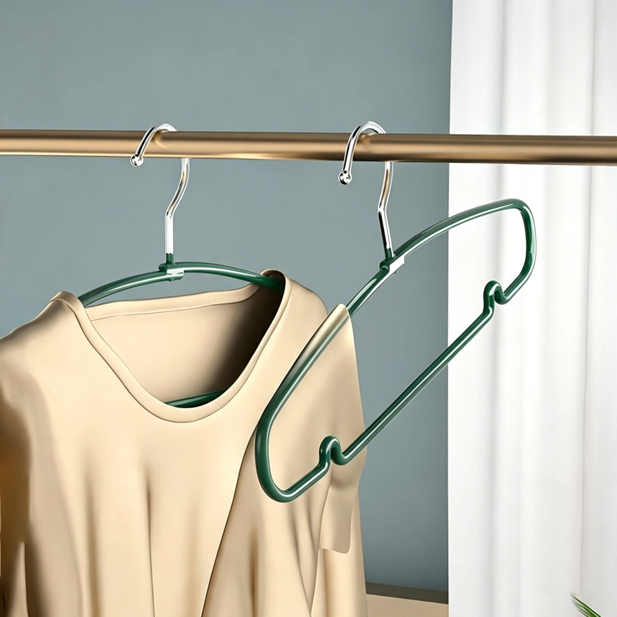 Curved Seamless Dip-Coated Hanger (with Shoulder Notches)