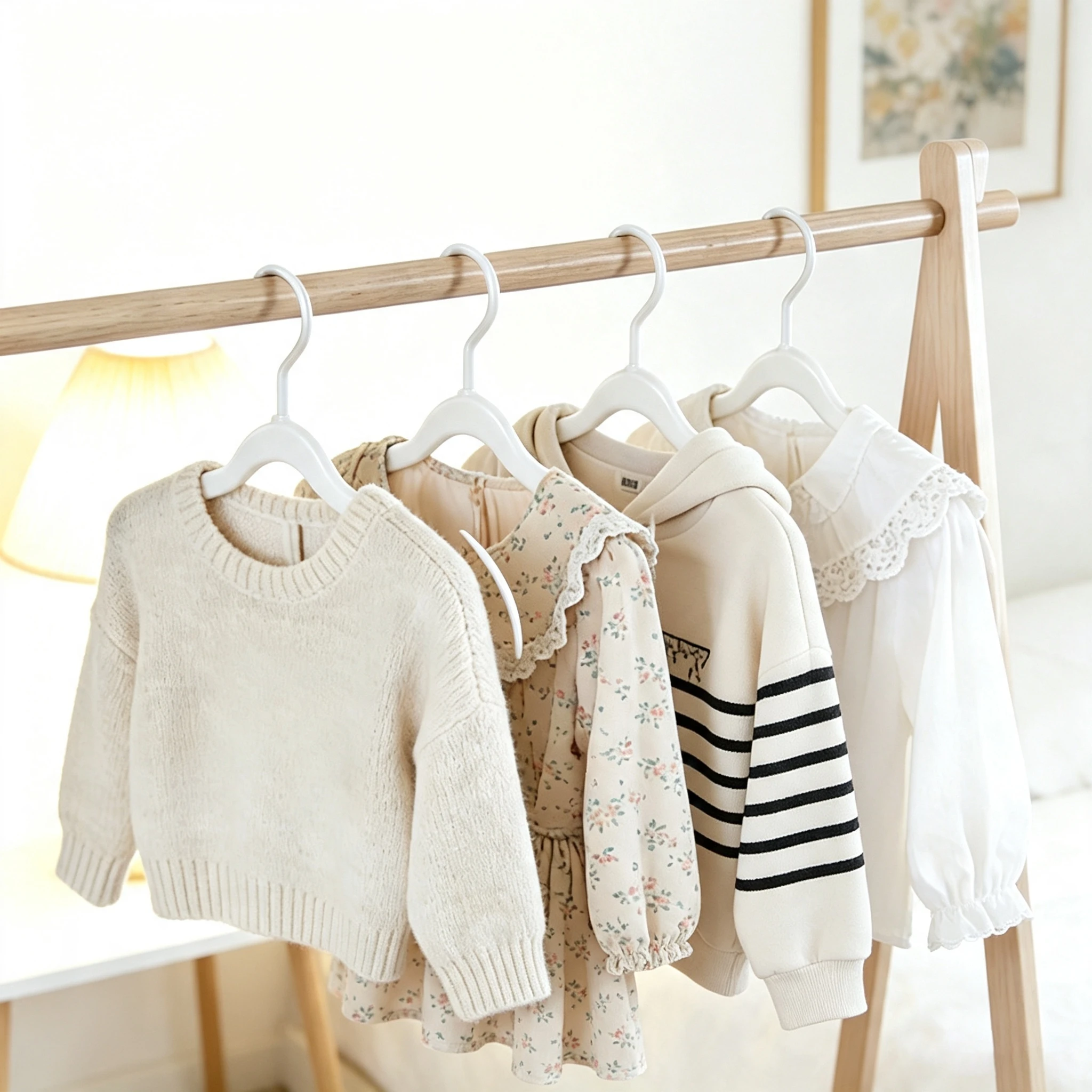 Horizontal-Rib Non-Slip Two-Tone Plastic Hanger