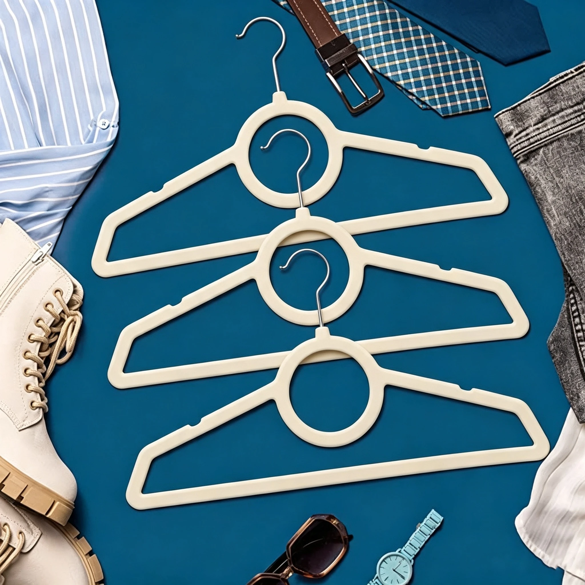 Cloud-Shaped Flocked Hanger