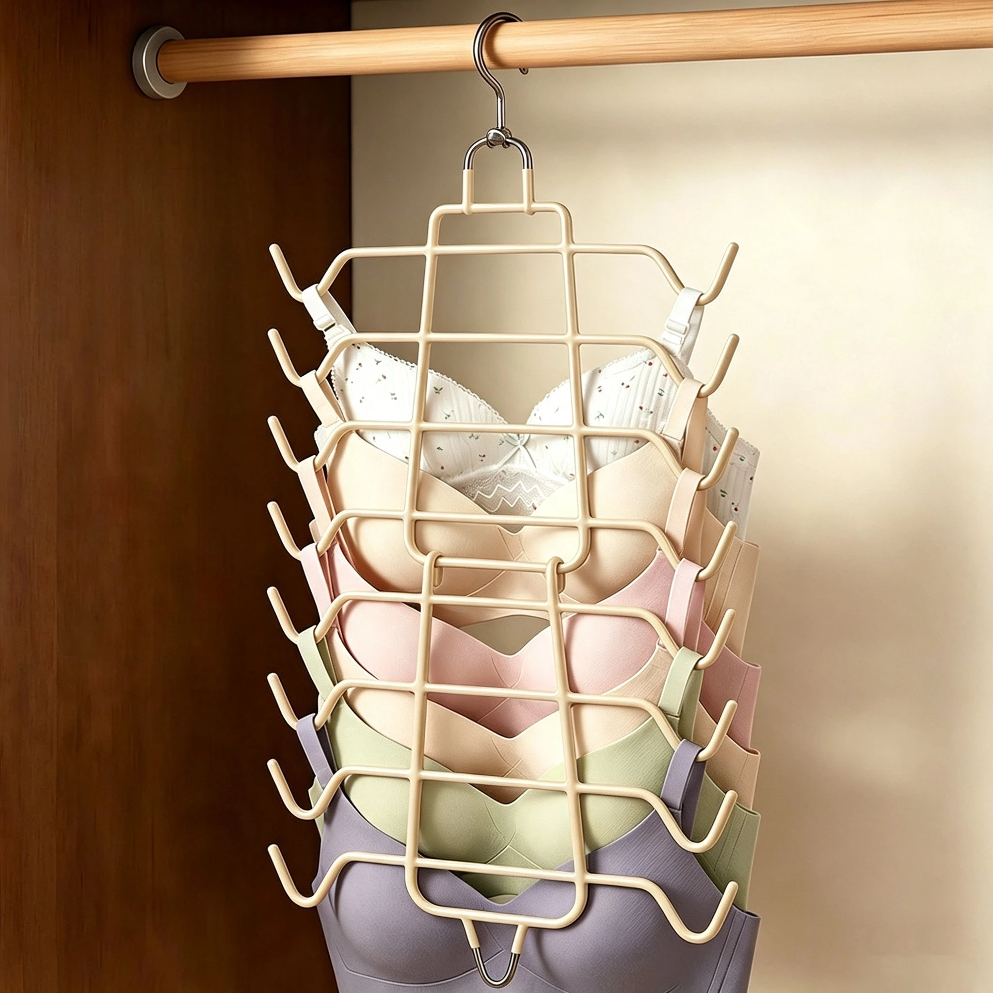 Multi-Layer Fishbone Underwear and Camisole Hanger