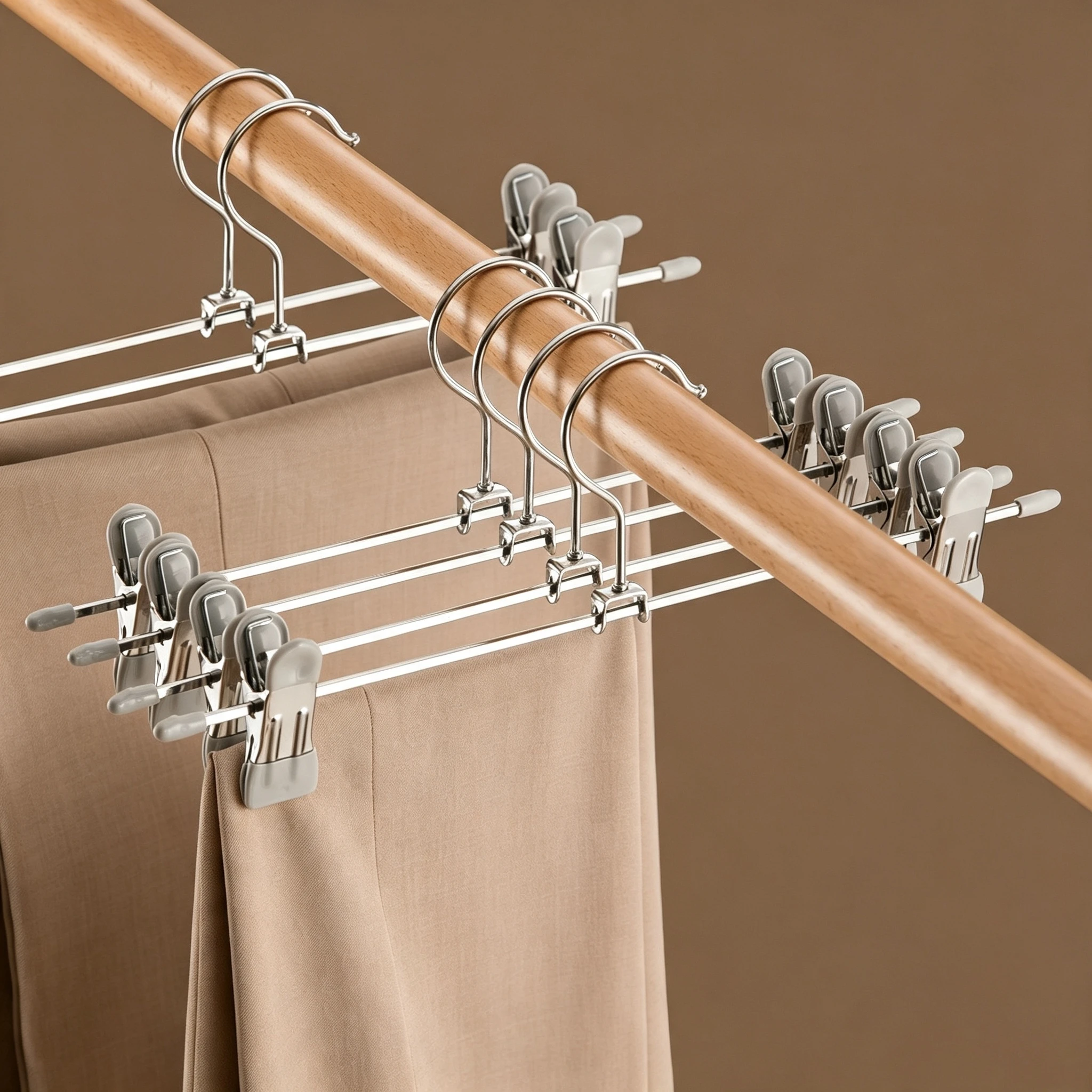 Metal Telescopic Clip Trouser Hanger
