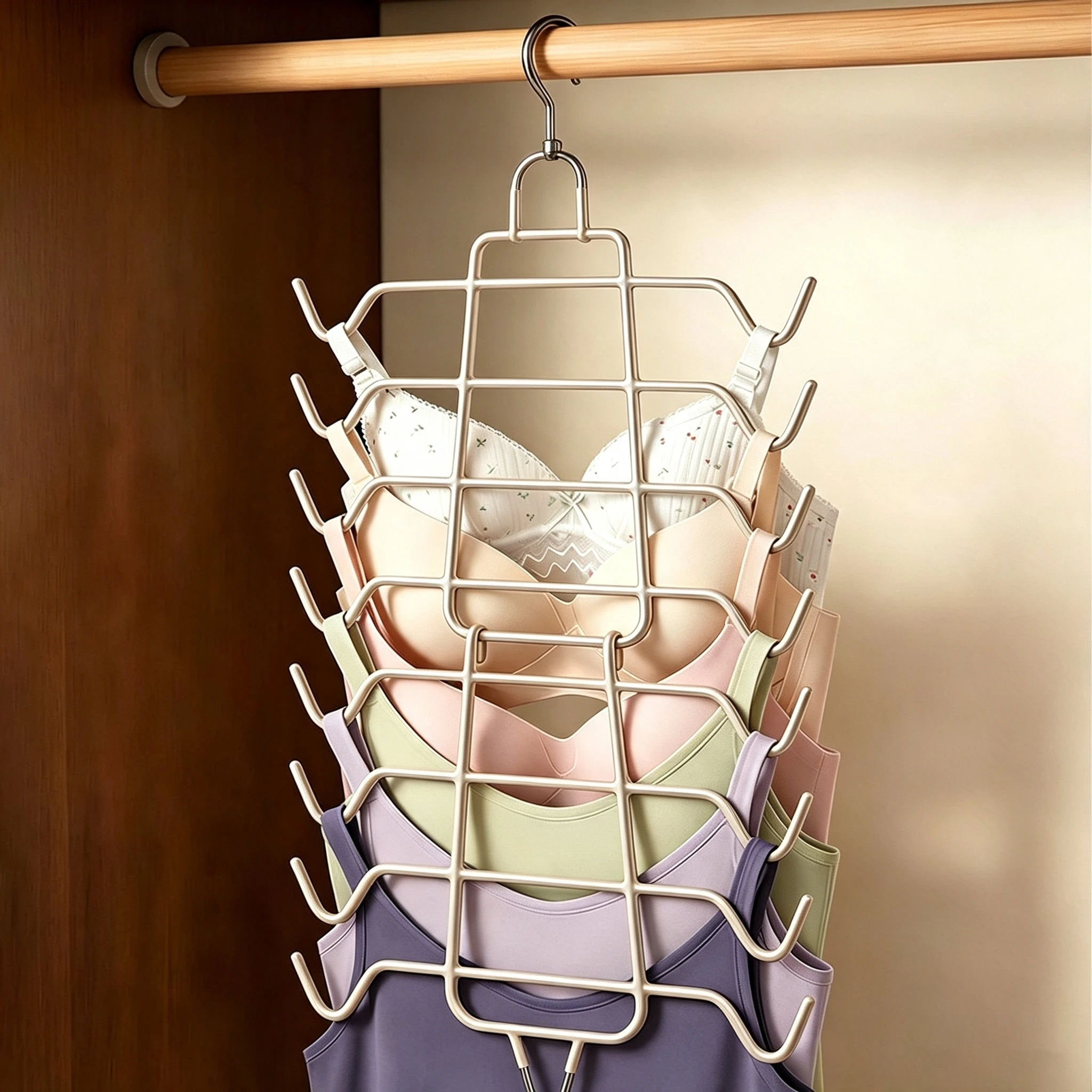 Multi-Layer Fishbone Underwear and Camisole Hanger