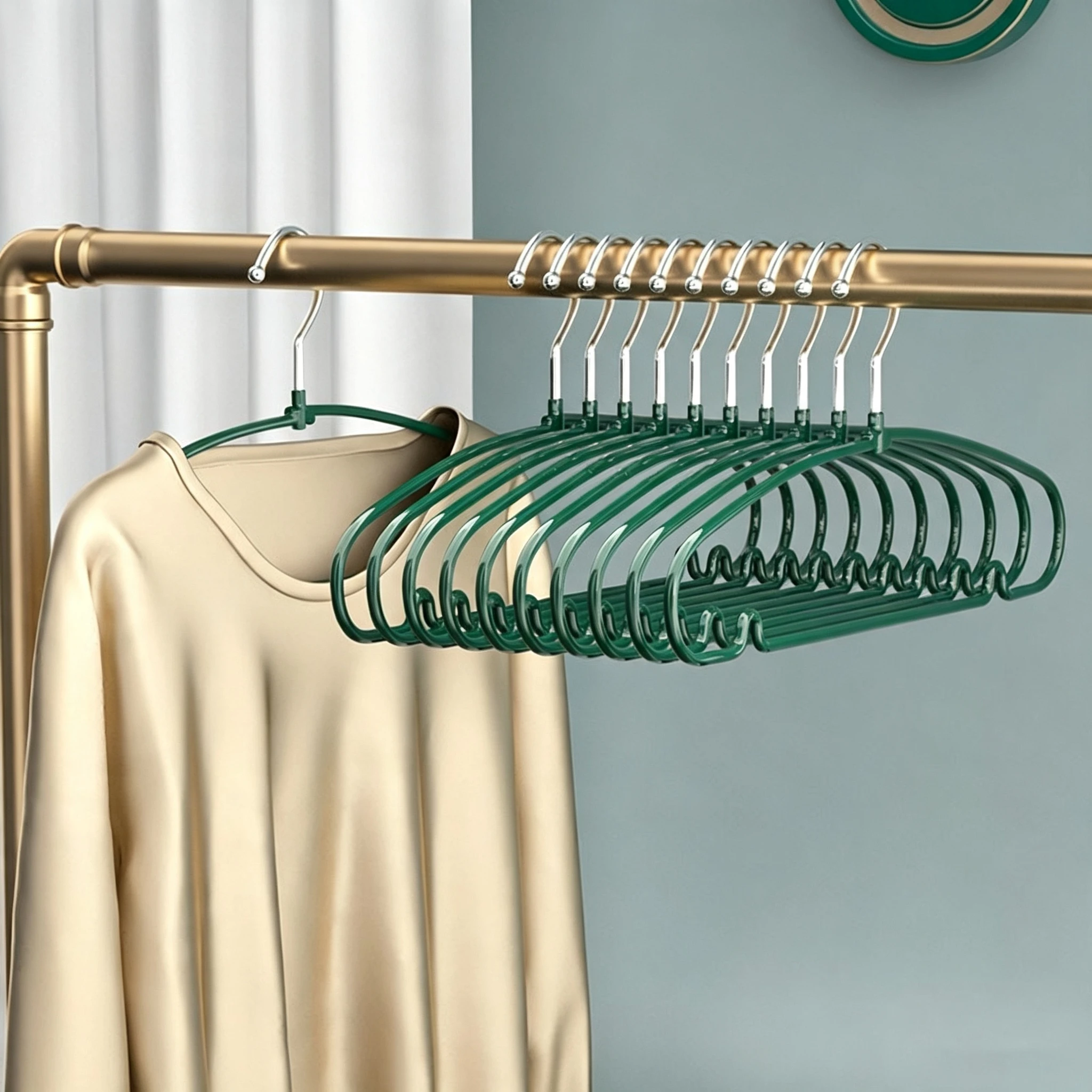 Curved Seamless Dip-Coated Hanger (with Shoulder Notches)