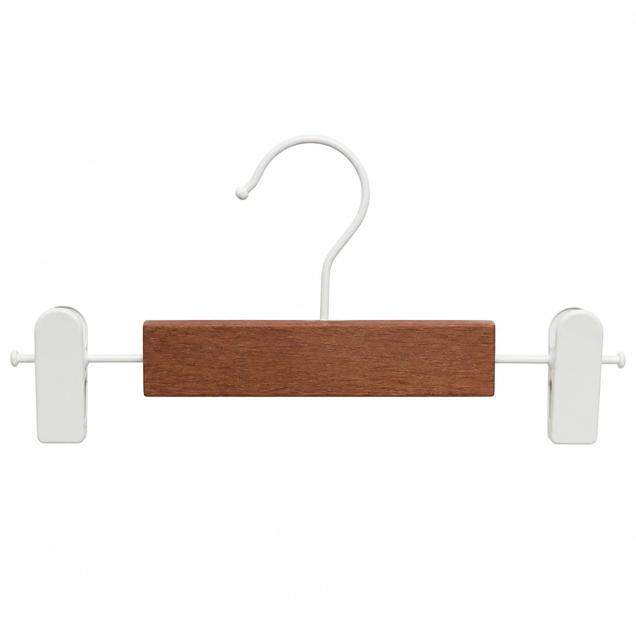Nordic-Style Two-Tone Solid Wood Trouser Clip Hanger