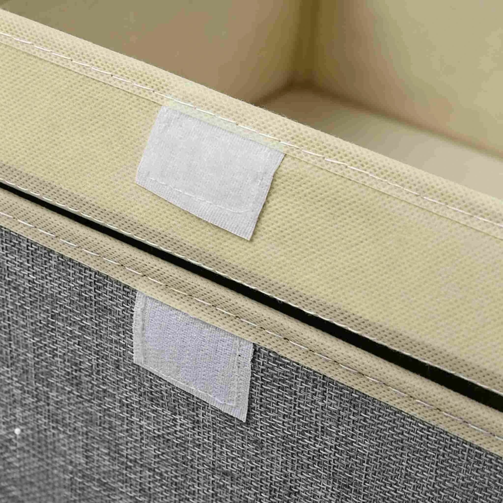 Imitation Linen Flip Lid Fabric Storage Box