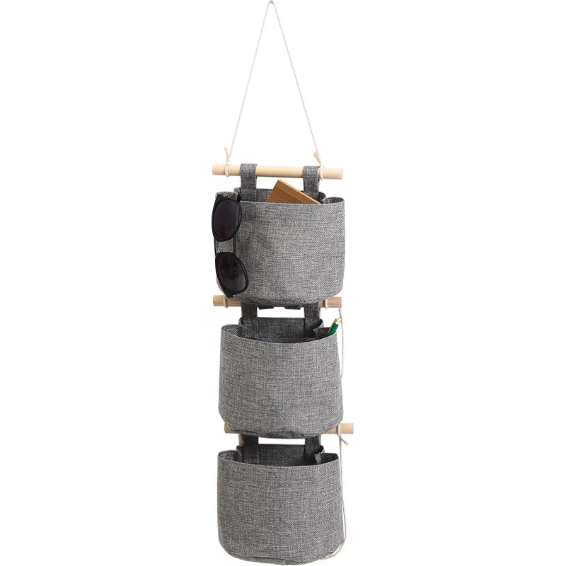 Multi-layer Linen Cotton Hanging Storage Bag