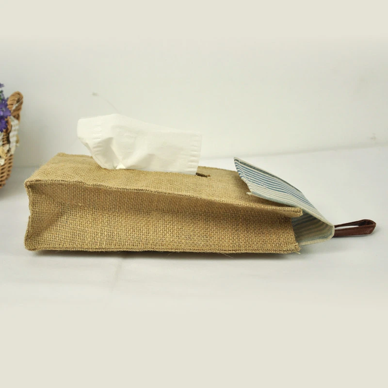 Coarse Linen Wall-Hung Tissue Storage Bag