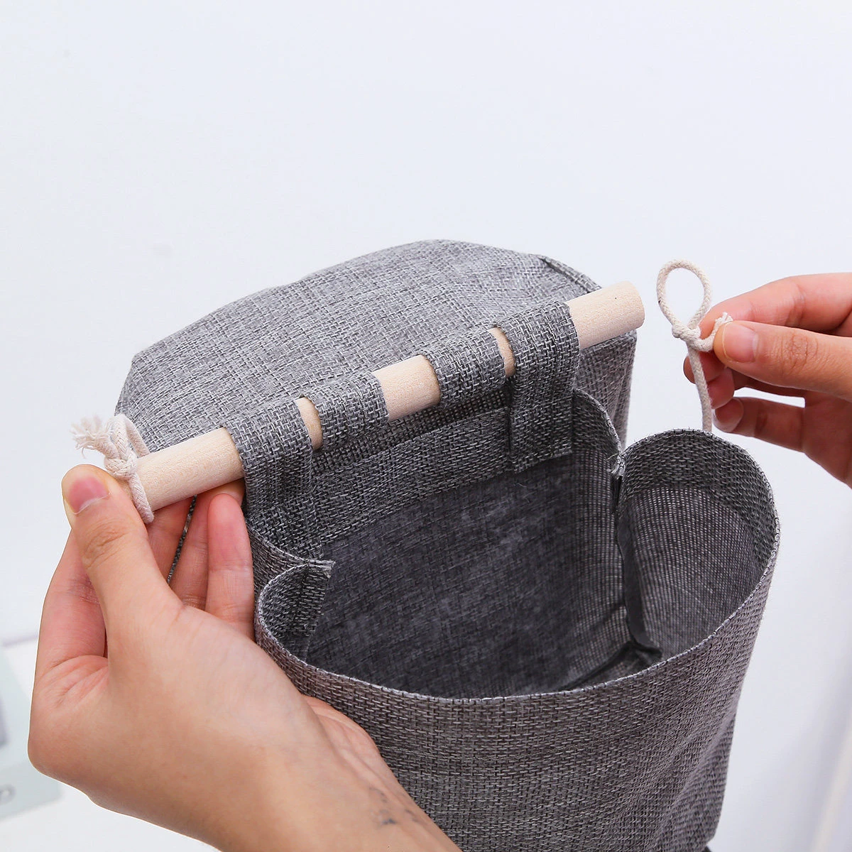 Multi-layer Linen Cotton Hanging Storage Bag