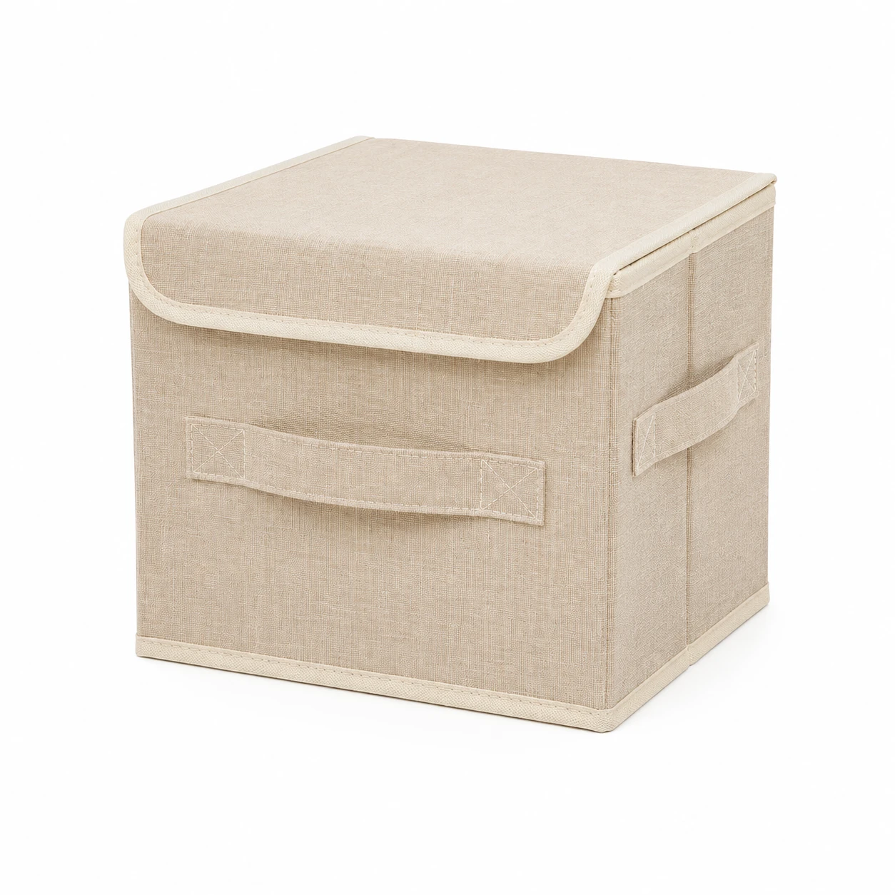 Imitation Linen Flip Lid Fabric Storage Box