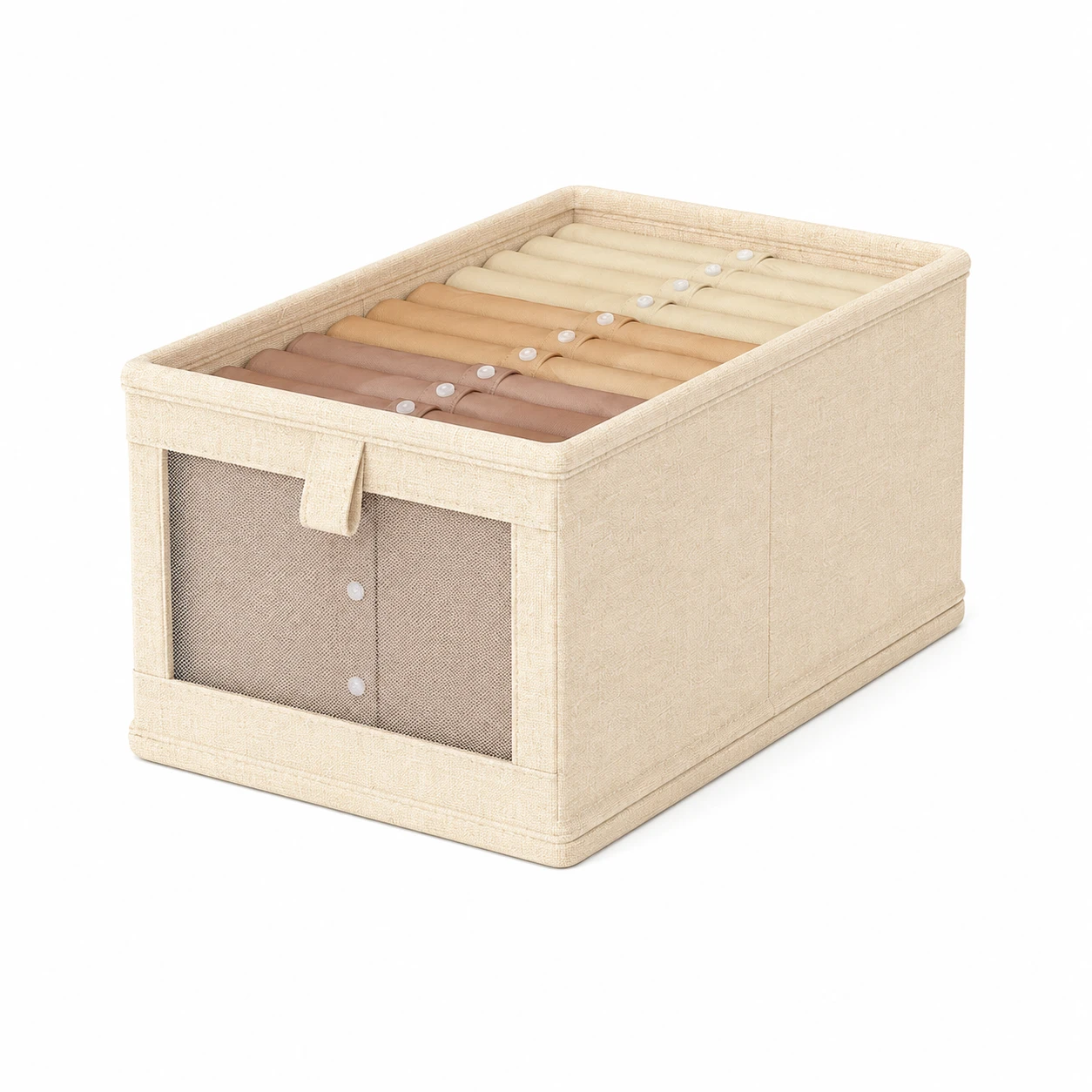 Visible Mesh Cotton Linen Wardrobe Storage Box