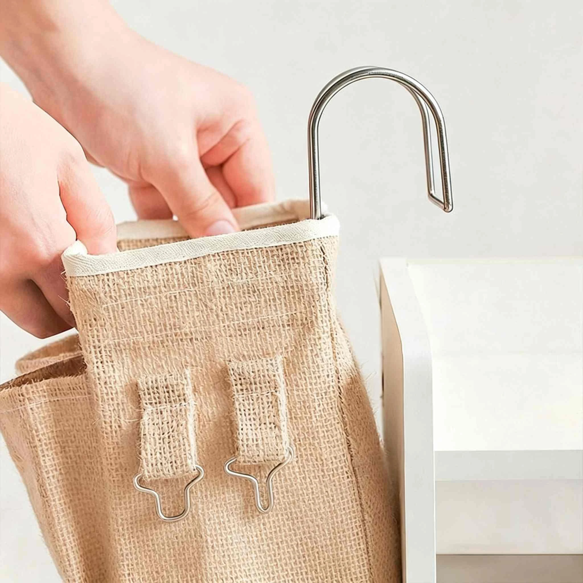 Cotton Linen Desktop Hanging Storage Organizer