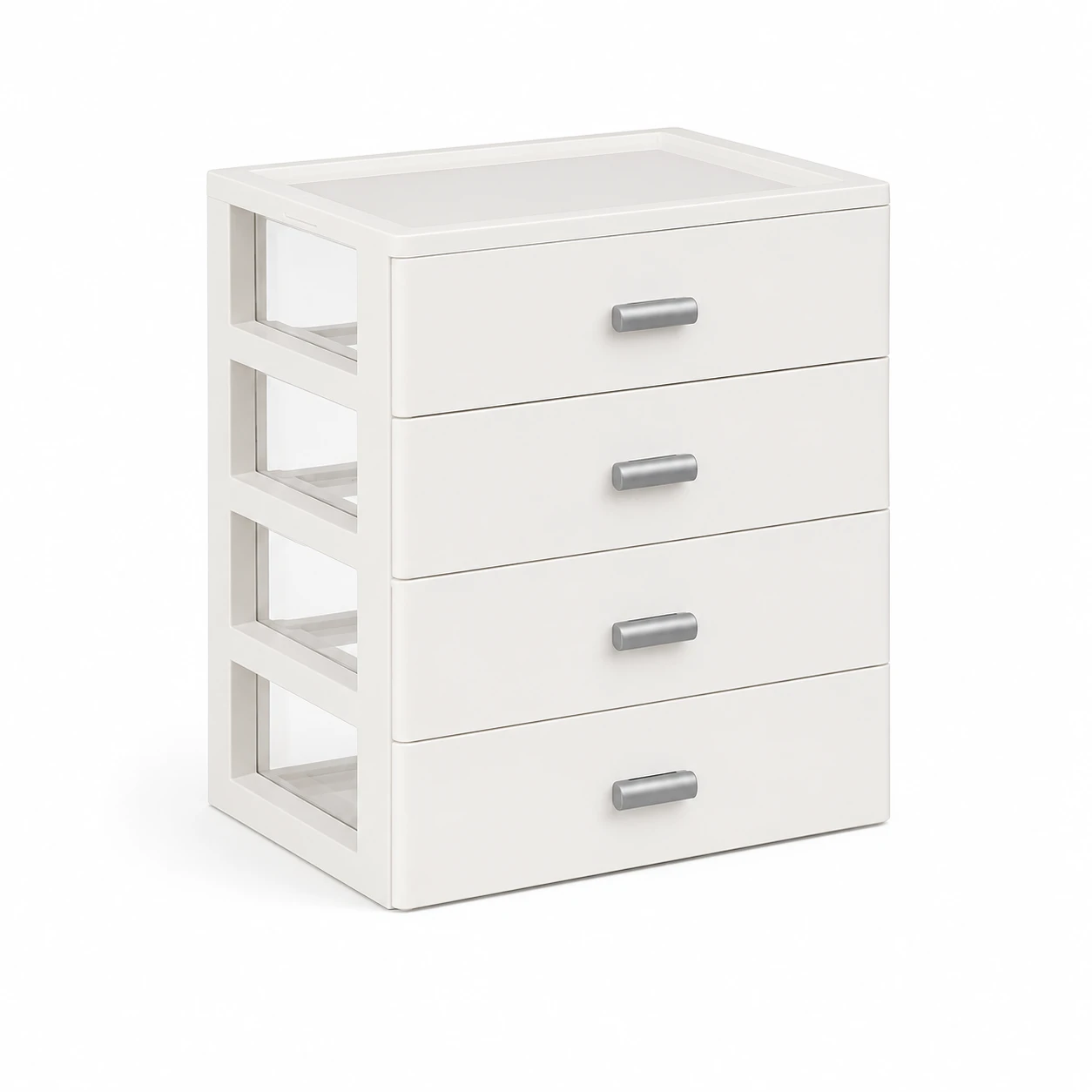 Desktop Transparent Window Plastic Drawer Storage Organizer