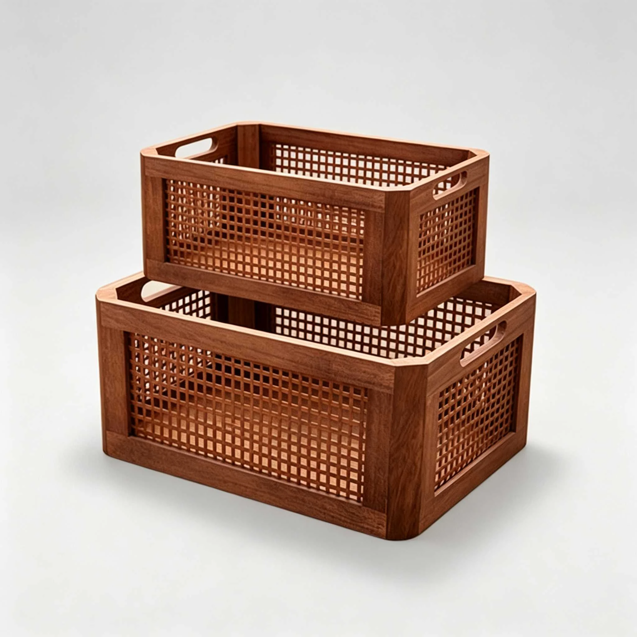 Solid Wood Lattice Storage Crate