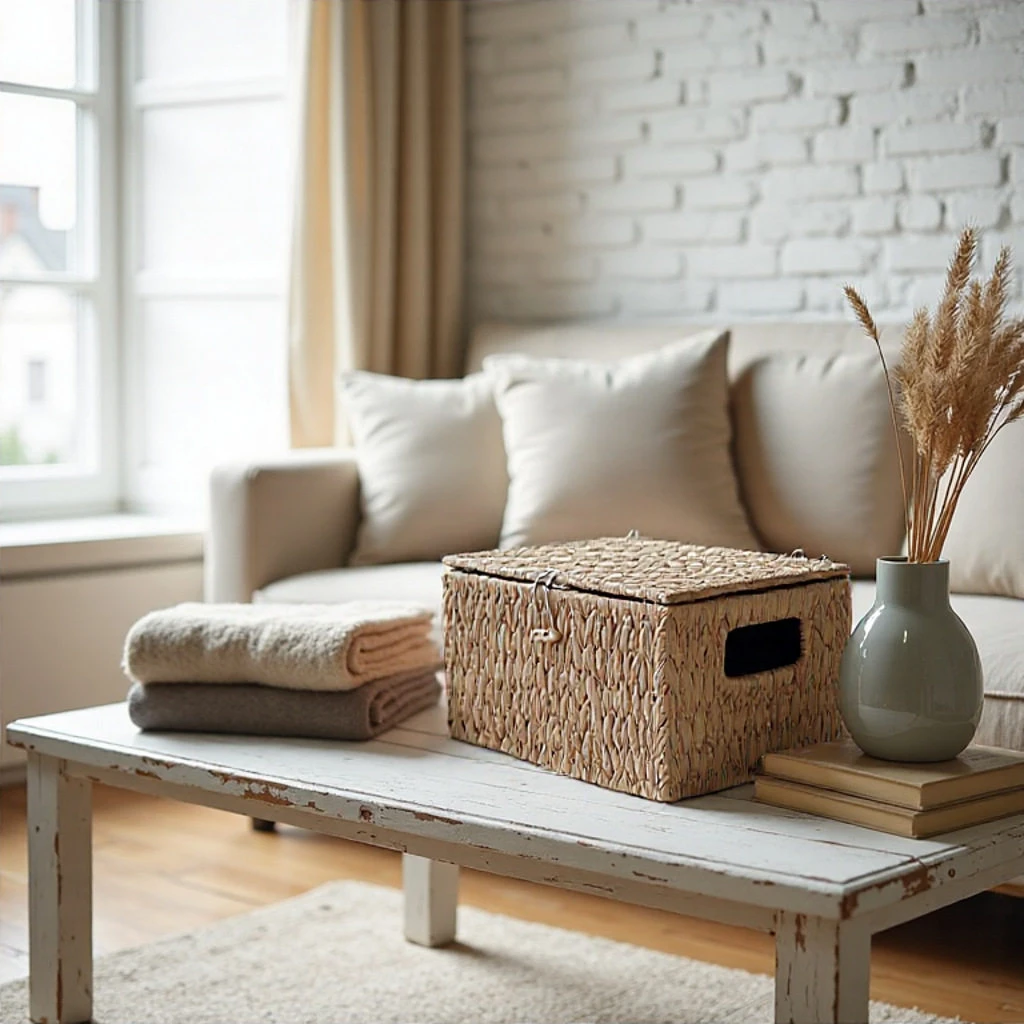 Water Hyacinth Woven Lidded Storage Box