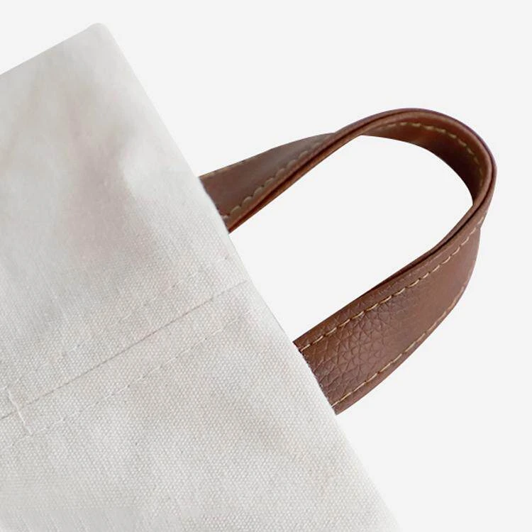 Linen Hanging Tissue Pouch with Leather Strap