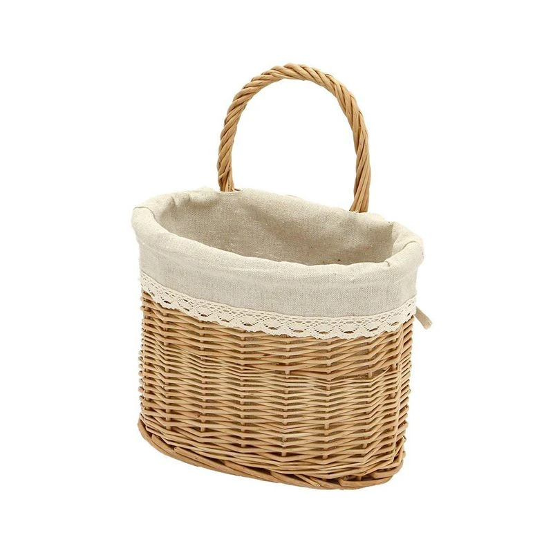 Wicker Hanging Basket with Lace Liner