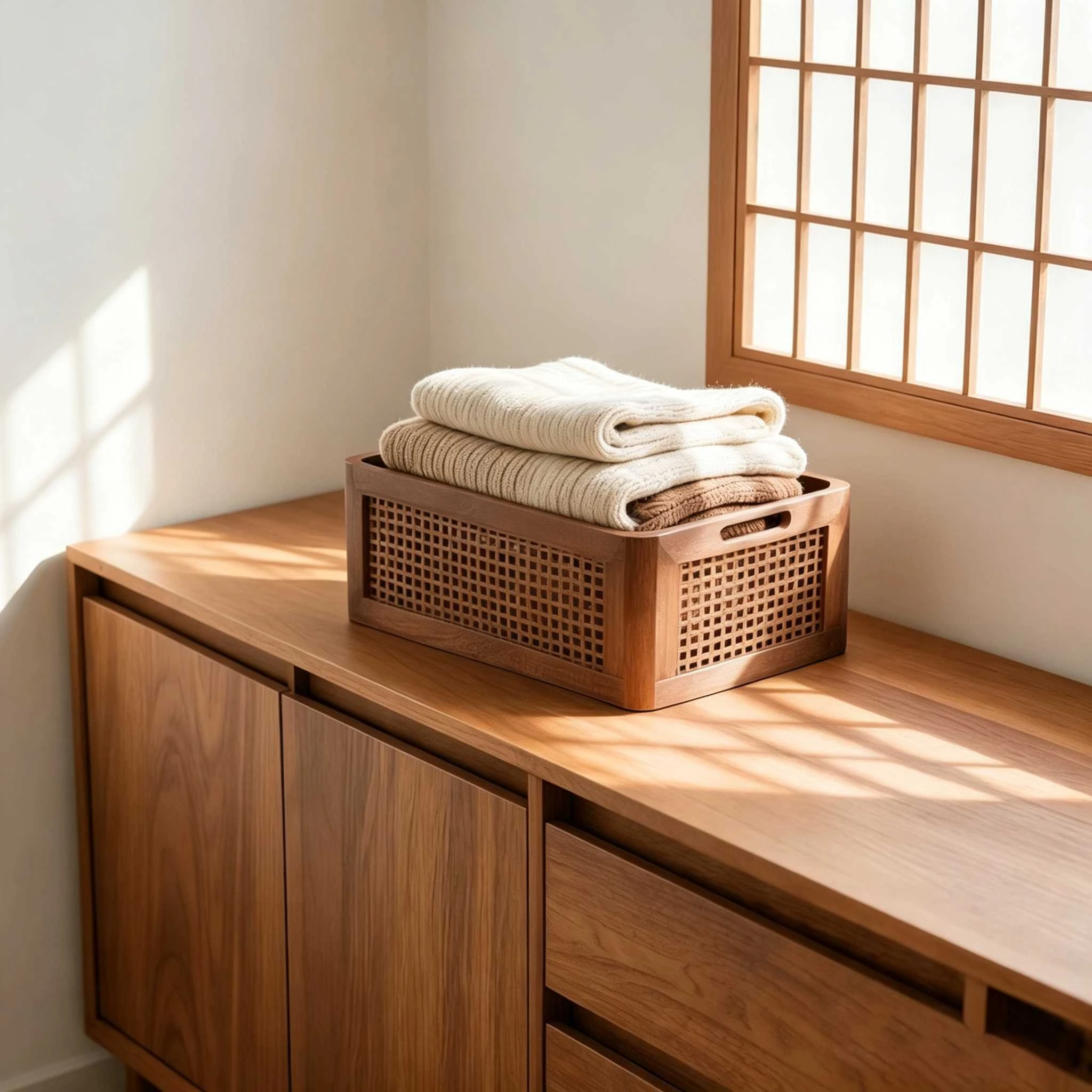 Solid Wood Lattice Storage Crate
