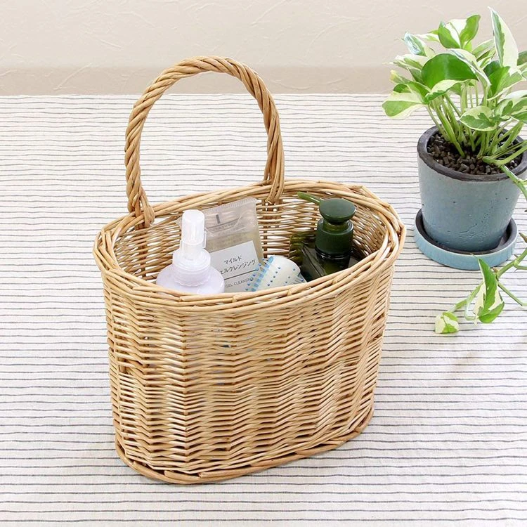 Wicker Hanging Basket with Lace Liner