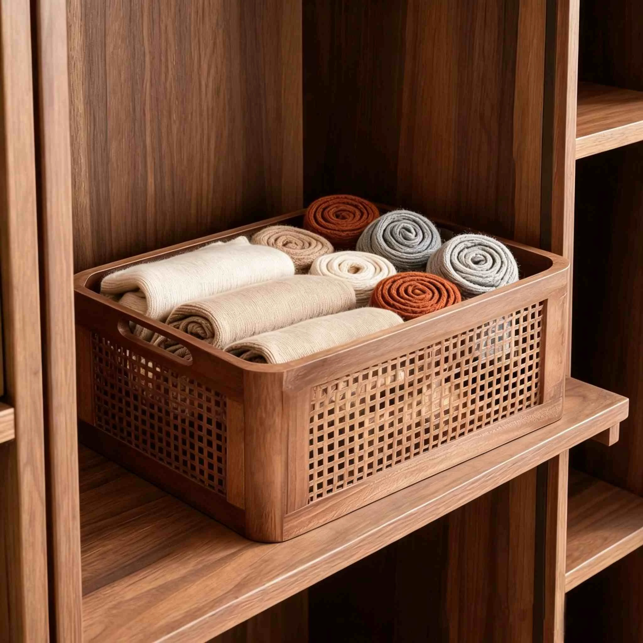 Solid Wood Lattice Storage Crate
