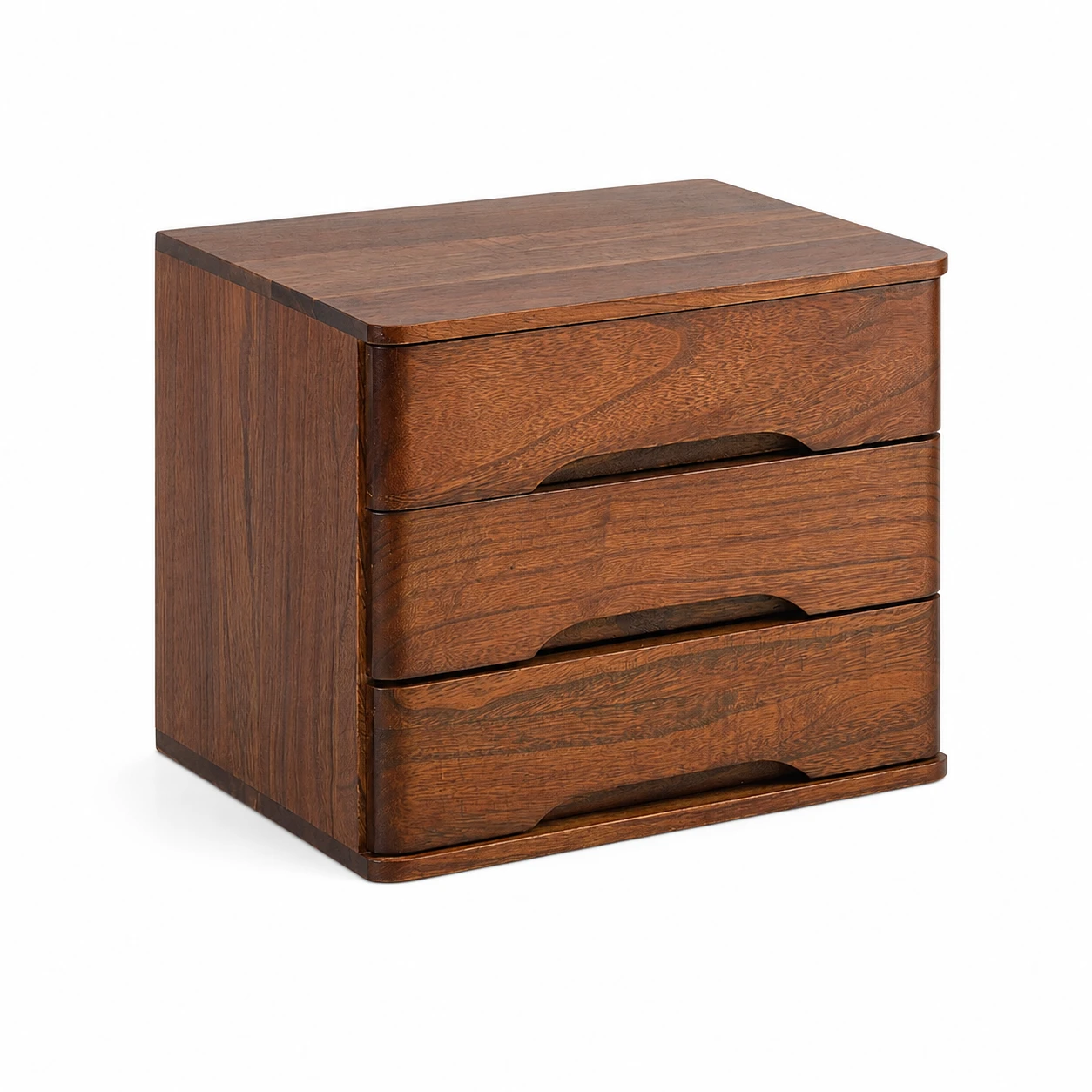 Solid Wood Tree-shaped Jewelry & Key Holder with Tray
