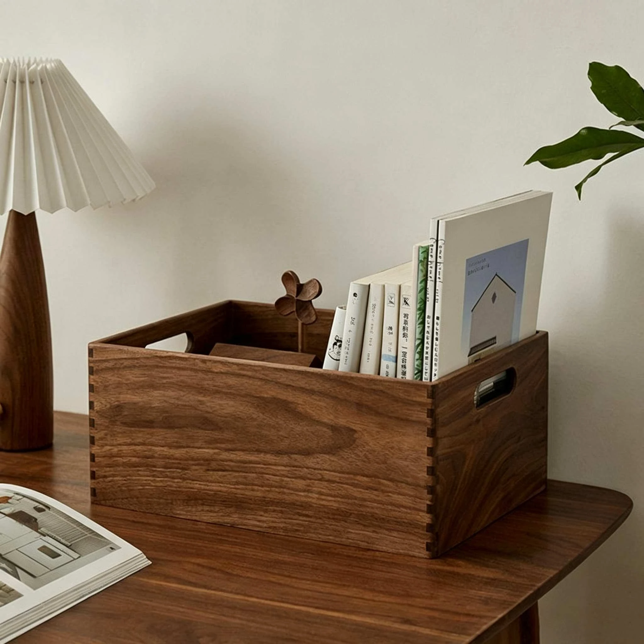 Dovetail Joint Solid Wood Storage Crate