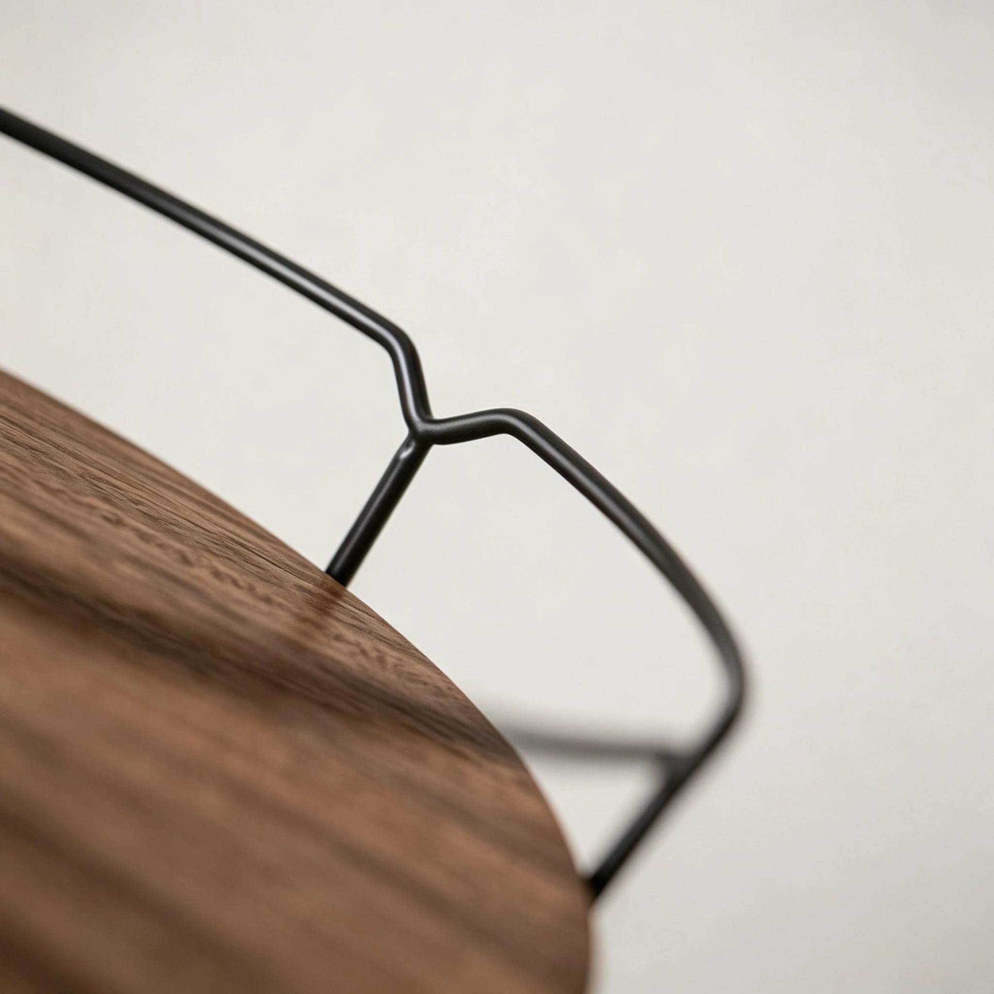 Solid wood base board + Black painted metal frame